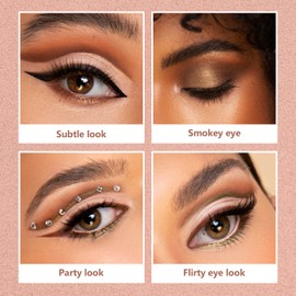 Mellow Cosmetic Eyeshadow Quad - Matte & Shimmer Shades - Eyeshadow Palette Kit for Women - Longwear, Highly Pigmented, Intense Color - Compact Eye Makeup Kit (Athena)