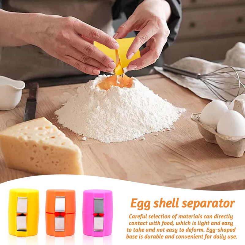 Egg Cracker Tool,3pcs Egg Shell Opener,Egg Separator for Raw Eggs,Handheld