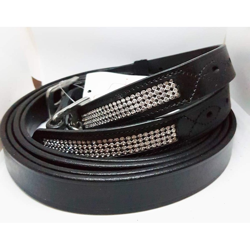Aces GENUINE HORSE HEAVY DUTY STRONG BLING DIAMANTE STIRRUP LEATHER