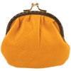 Oakridge Leather Ladies Compact Soft Clasp Coin Purse - Sunshine