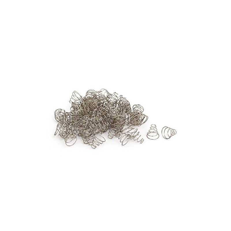 Sourcingmap 11mmx5.5mmx11mm Metal Taper Conical Compression Spring Silver Tone 60