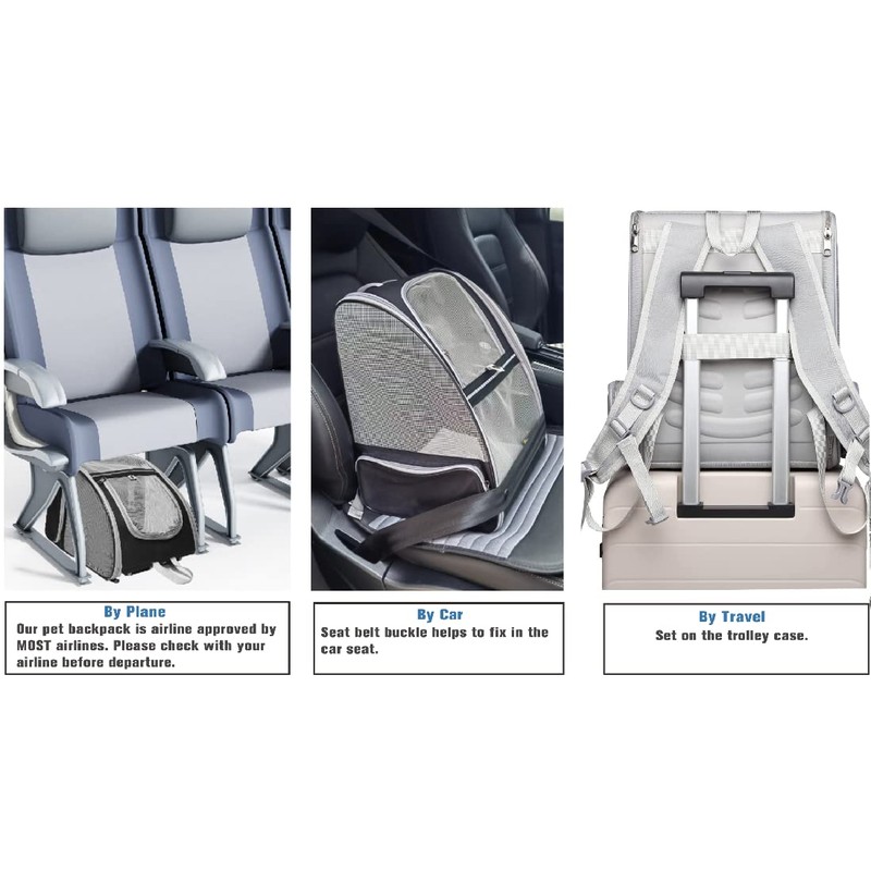 Texsens Innovative Traveler Bubble Backpack Pet Carriers for Cats and