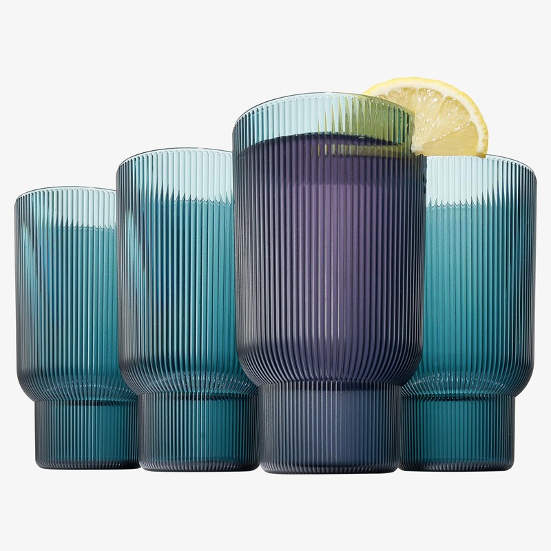 Shatterproof Acrylic Tall Drinking Glasses Set, European Style, Dishwasher Safe,