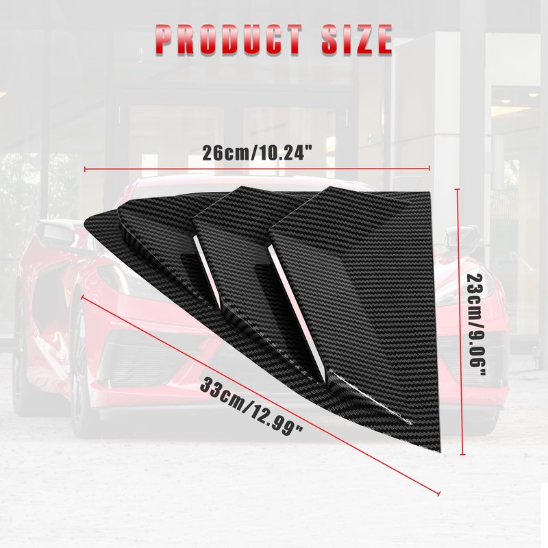 Bracingo Rear Window Louvers Trim Cover Panel Compatible with Chevy