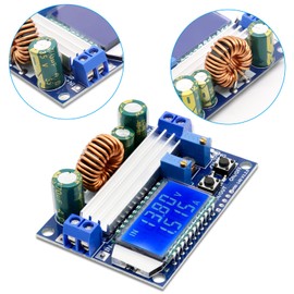 DC-DC Voltage Regulator Binghe 2 Pieces Step Down Converter Buck Boost Converter Buck Converter with LCD Digital Display 5.5-30V to DC 0.5-30V Voltage Regulator Compatible with Arduino