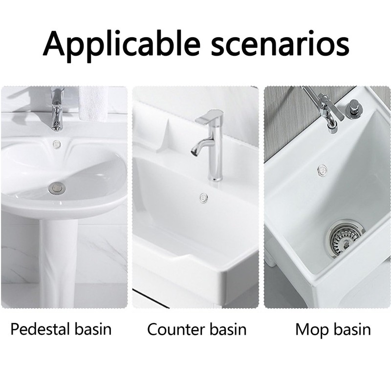 VZU Sink Overflow Ring, Round Overflow Hole Cover, Bath Overflow