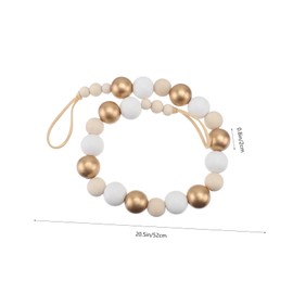 FUNOMOCYA 2pcs Decorative Curtain Buckles with Wood Beads Elegant Tiebacks for Home for Living Bedroom and Nursery Stylish Curtain Holders and Accessories