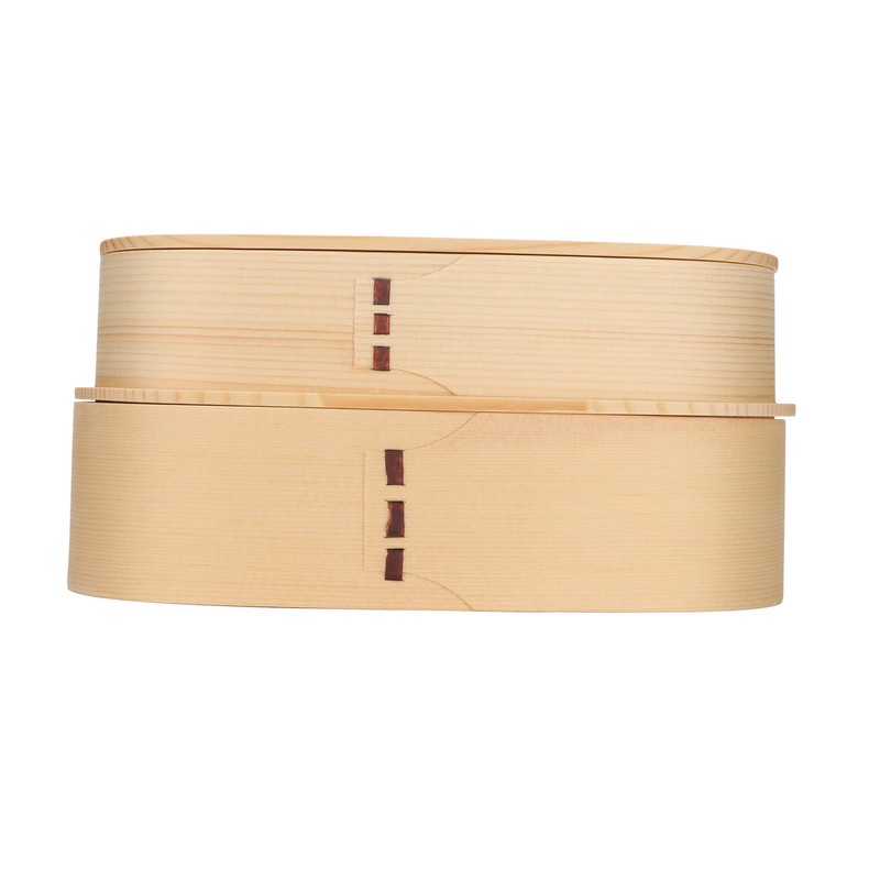 Wooden Bento Boxes Double Wood Color Bento Lunch Box Portable