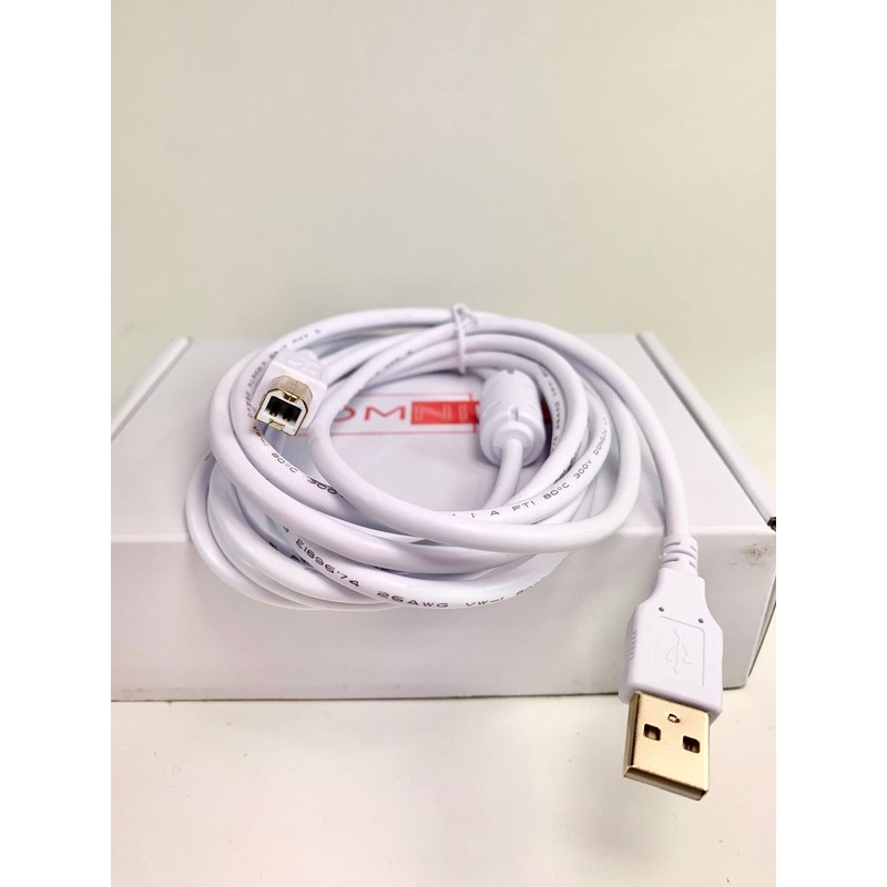 OMNIHIL White 8FT High Speed USB 2.0 Cable Compatible with