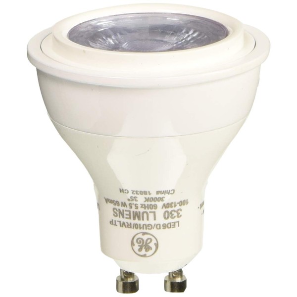 GE Lighting 92323 LED 5.5-watt (50-watt replacement), 330-lumen MR16 Light Bulb with GU10 Base Reveal, 1-Pack