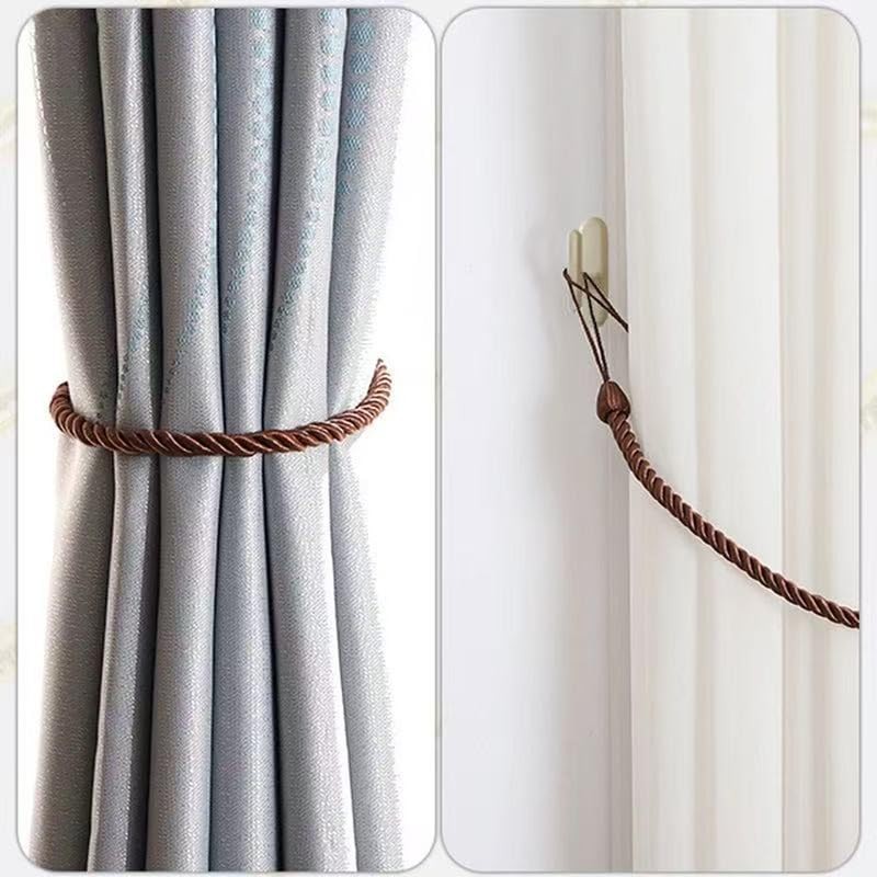 2pcs Red Curtain Tiebacks 59CM Polyester Curtains Tied Rope For