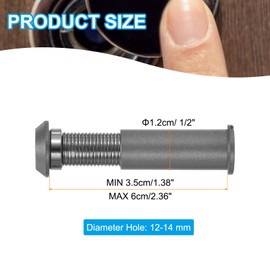 PATIKIL 1/2" Door Viewer Peephole 160-Degree Door Viewer Fits 1-3/8" to 2-3/8" Door Peep Hole for Home Office Hotel, Grey