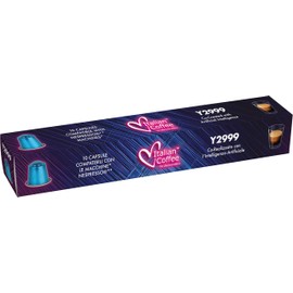 Italian Coffee Aluminium Capsules. Suitable for Nespresso systems 10 Pods (Rio De Janeiro (Arabica)) (100 Count (Pack of 1), 100 Aluminum Y2999)