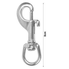 Joyan Carabiner Small for Dog Collar Heavy Duty Carabiner 360° Swivel Trigger Hook Stainless Steel for Pet Buckle Carabiner Key Ring Home Outdoor Camping Picnic