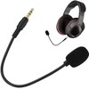 Jowxsx Black Headset Microphone Adjustable 360 Degrees Bendable Jack Headphone