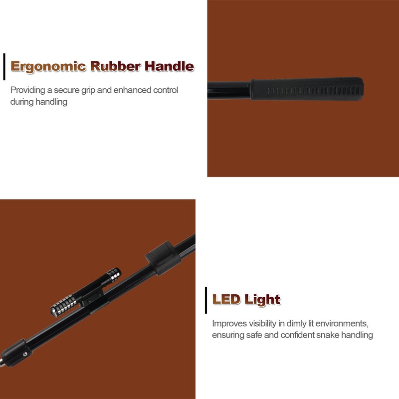 Smarkey Snake Catcher Hook Stick Tongs Catch Grabber Catching Handling