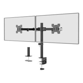 Wali Soporte Para 2 Monitores Doble Dual Escritorio Wali M002 Negro
