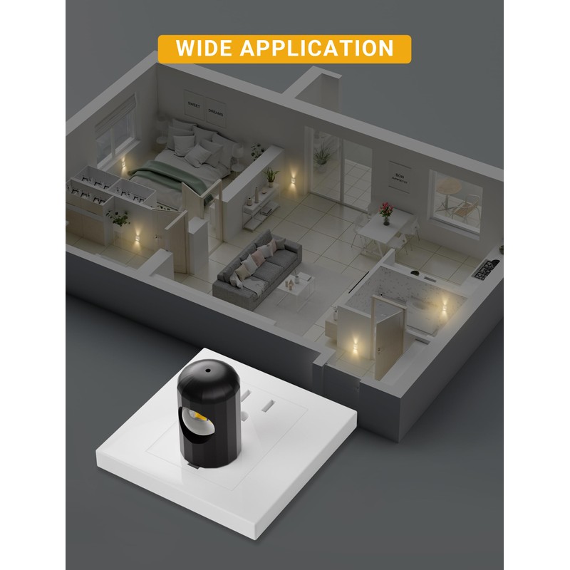 6 Pack LED Night Lights with Dusk to Dawn Sensor,