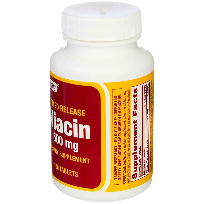Rugby Niacin 500mg Timed Release Captabs 100ct (3)