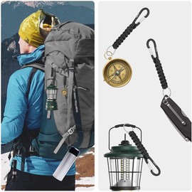 EOTW Paracord Keychain Carabiner Key Chain Lanyard Braided with Aluminum Clip D Ring for Water Bottle Backpack Men Women Camping Hiking Outdoor Gear