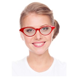 Costume Adventure Red Cat Eye Costume Glasses 50s Retro