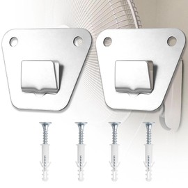 LUTQ 2-Set Heavy Duty Wall Fan Mounting Bracket - Solid Steel, with Fastening Screws, Oscillation Fans Hidden Holder