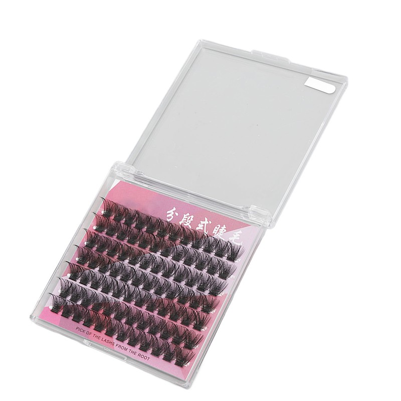 84 Clusters 14mm False Eyelashes D Curly Dense Hair DIY