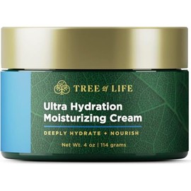 Tree of Life Beauty- Crema facial hidratante y humectante con ácido hialurónico botánico, 4 fl oz