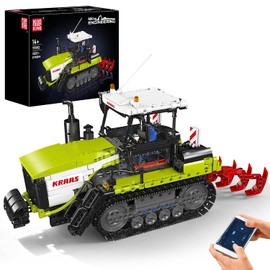 Mould King 17093 Crawler Tractor Technique Building Set, App-Controlled/RC Farm Truck Construction Vehicle Toys, DIY Engineering STEM Model Kit, Gifts Idea for Age 14+/Adult-1357 Piece