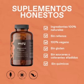 Citrato Magnesio Unruled Cápsulas Suplemento Vegano Sabor Unidades
