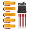 Fytoo 5PCS 3.7V 3000mAh Li-ion Battery with JST Plug with