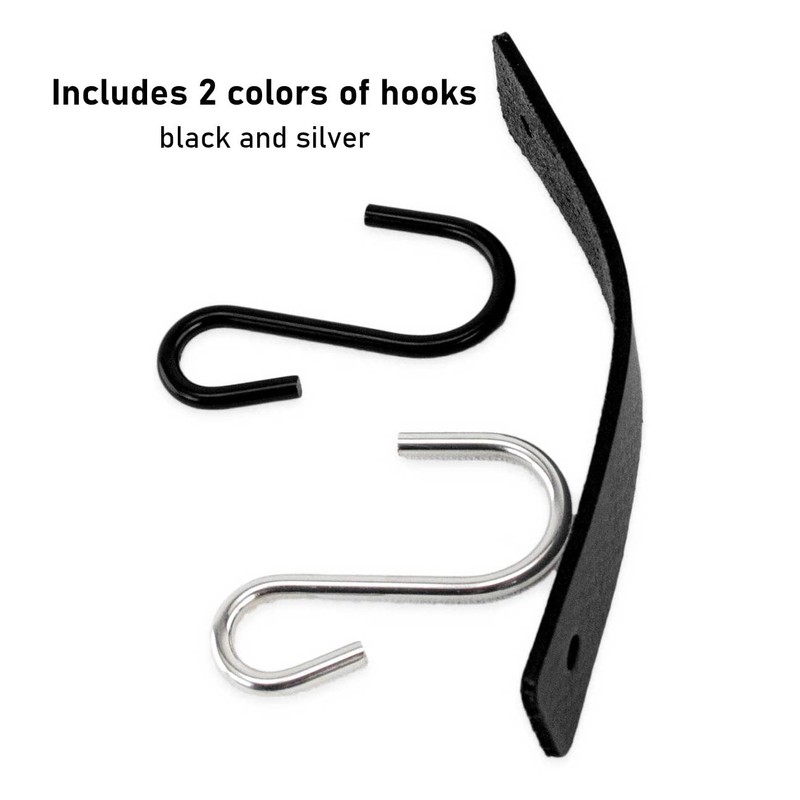 Brute Strength - Multifunctional Leather S-Hooks - Black - 2