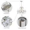 WUZUPS Crystal 5-Light Candle Chandelier Pendant Flushmount Ceiling Light Modern