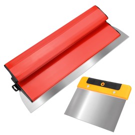 Drywall Skimming Blade 16” + 6” Scraper Tool Set - Stainless Blade, Ergonomic Z Handle, Multi-Use Trowel Set - Ideal for Skim Coating, Tiling, Cement, Spackling, DIY Drywall Repair