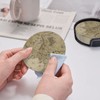 SEPTYK Middle Earth Map Pattern Coasters for Drinks with Holder
