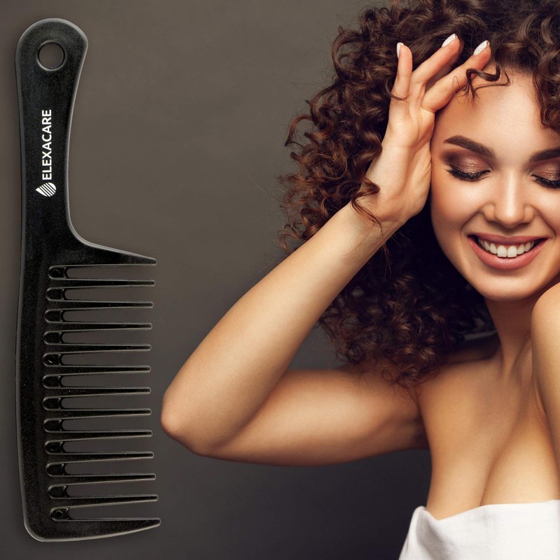 Elexacare Curl Comb, Wide Toothed (approx. 24 cm) - Handgrip,