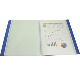 リヒトラブ ファイル クリヤーブック A4 60ポケット 青 G3203-8