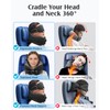YFONG Travel Pillow for Long Flight Airplanes, Head Strap Combo