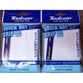 Toalson Quick Dry Grip Tape (Wet Sweat Absorbing Type), Set of 3, White x 2 Pieces