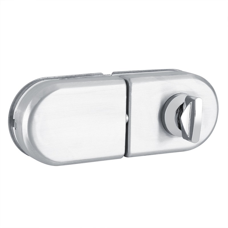 Stainless Steel 10~12mm Glass Door Lock Rotary Knob Open/Close Home
