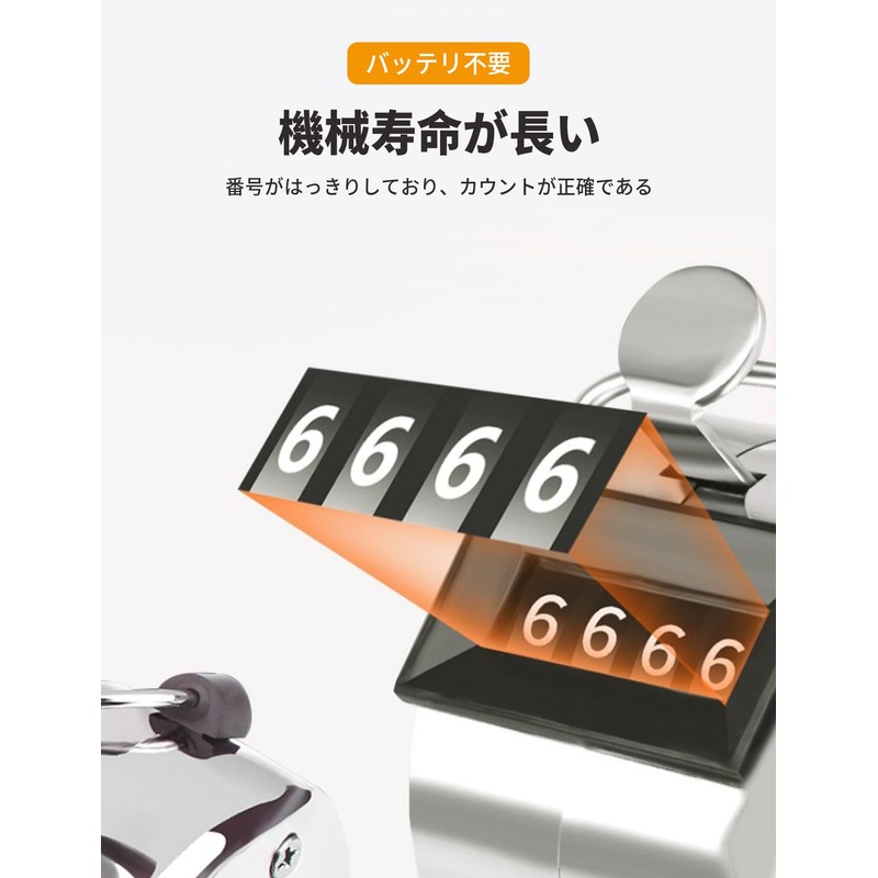 happykau Counter Counter Counter, 2 Pieces, 4 Digits, Manual Measurement,