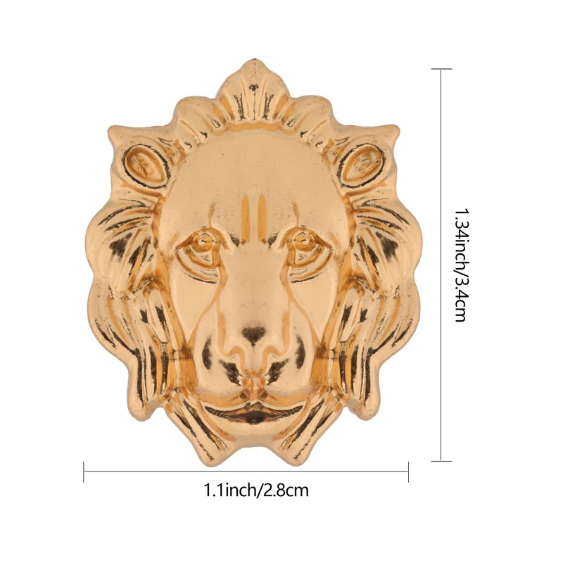 6Pcs Gold Lion Fridge Magnets, 3D Animal Refrigerator Magnets, Funny