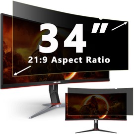 APeiSi 34 Inch Privacy Screen Filter for 21:9 Ultrawide Curved Monitor | Privacy Shield | Anti-Glare | Anti-Blue light Protector | Eye Protection | Computer Security Private Filter