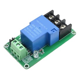 Saihisday One Way Trigger Relay Module, 5V 30A One Way Relay Module, High Power One Way High/Low Level Trigger Optocoupler Isolation Relay Replace SLA-5VDC-SL-C