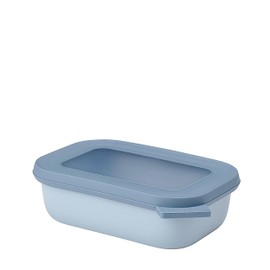 Mepal Cirqula Multi Bowl Rectangular 500 ml Nordic Blue-Food Storage Box-Stackable-Dishwasher Safe, Polypropylene