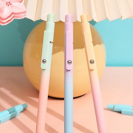 sencoo 5 pack Black Gel Pens Quick Dry Ink Pens 0.7mm Fine Point Retractable Roller Ball Pens Cute Pens Aesthetic pens for School Office Home Diary Gift Pens (style6)