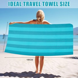 SNONESIY Beach Towel Microfibre Bath Towel Large Microfibre Towel Large Beach Towel Beach Towel for Adults Suitable for Men and Women Travel, Holiday, Swimming, Beach, Sauna. 180 cm x 60 cm