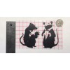 Unbranded Banksy Tuxedo Rats BLACK vinyl decal weatherproof dishwasher-saf