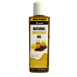 Raslok Pure Natural Mustard Oil | Wood Pressed (4, Ounces)