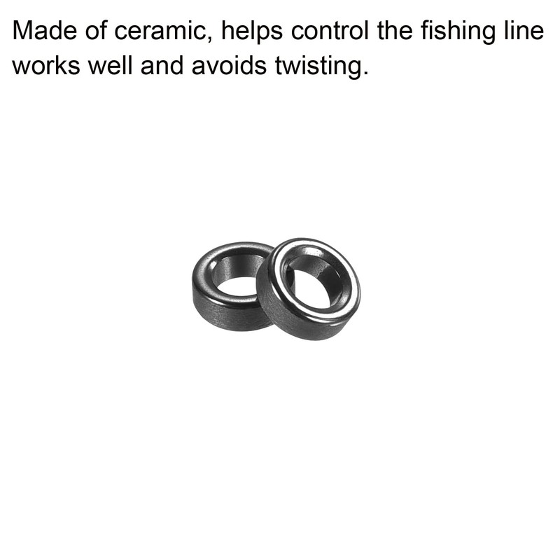 PATIKIL 10pcs 2.7mm Ceramic Guide Rings Fishing Rod Repair Kit